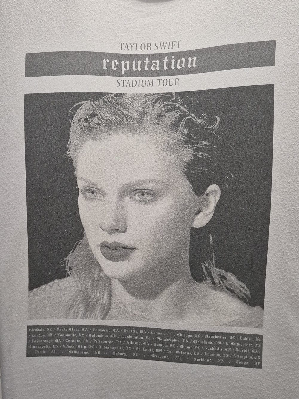 Bella Canvas White Taylor Swift Reputation Stadium Tour Graphic Tee